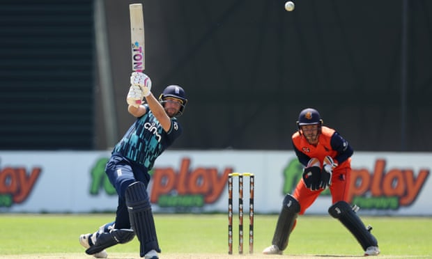 Dawid Malan on his way to a century for England against Netherlands.