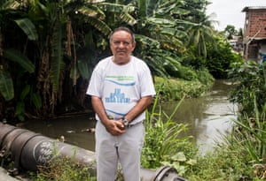 Rildo Wandray beside the river where he learned to swim.