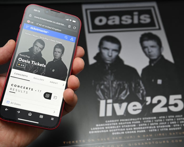 Ticketmaster forced to change how it advertises tickets after Oasis row