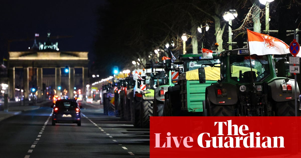 German farmers block roads with tractors in protest over cuts to vehicle tax subsidies - Europe live