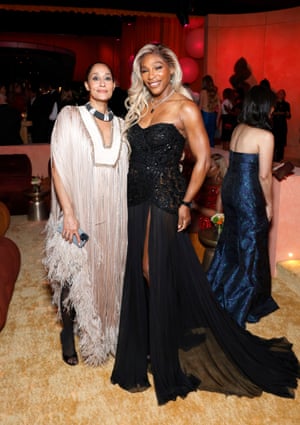 Tracee Ellis Ross and Serena Williams at the Vanity Fair party