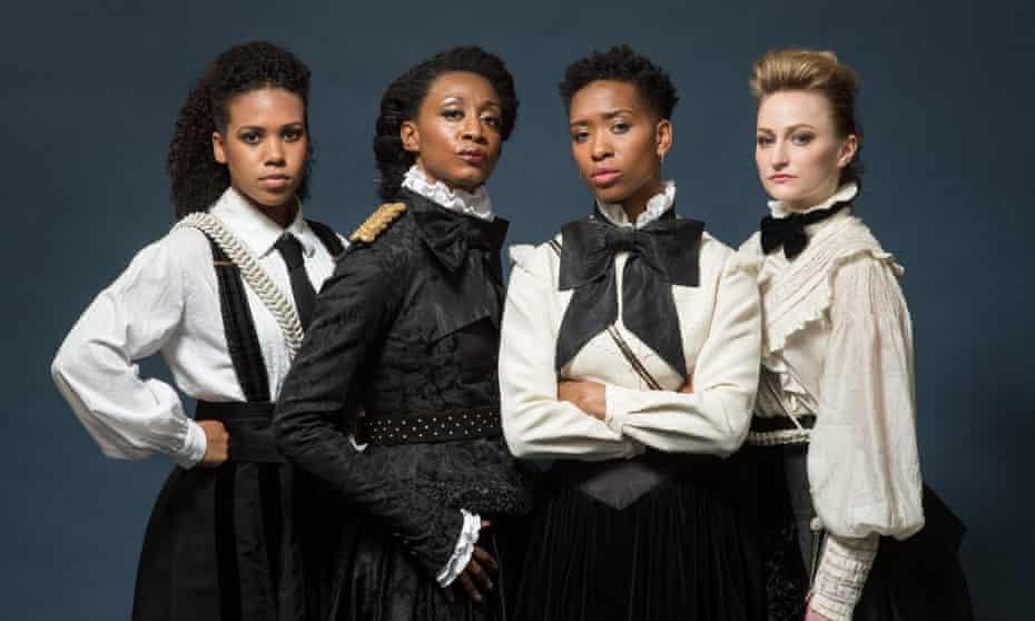 Beverley Knight, second from left, as Emmeline Pankhurst, with the cast of Sylvia.