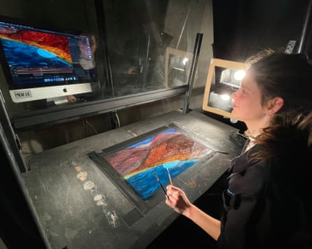 An animator works on Papillon.