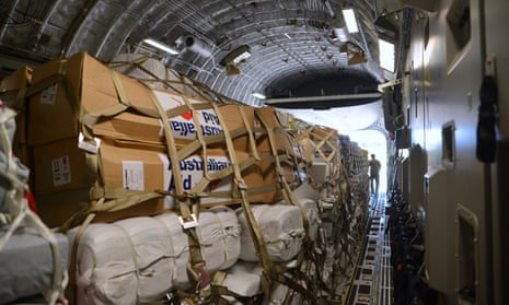 The first Australian aid relief delivery to the devastated island nation of Vanuatu in the aftermath of category five Cyclone Pam in March. 
