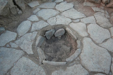 One of the fireplaces where the bread-like products were discovered at Shubayqa in northeastern Jordan.