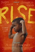 A film poster showing a young boy standing in profile holding his arms up to show his muscles.