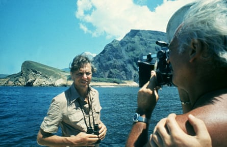 Filming the influential series Life on Earth.