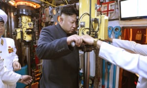 Kim Jong Un on submarine