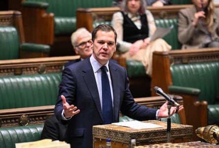 Man talks at dispatch box.