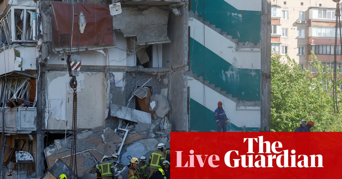 One dead and 40 injured as intense Russian strikes on Ukraine continue Europe live