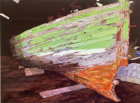 Life Boat From the Oceanic, watercolour by Jack Chesterman, 2005