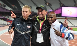 Mo Farah, right, pictured with Alberto Salazar, centre, and Galen Rupp, said: ‘If Alberto had crossed the line, I would be out the door but Usada has not charged him with anything.’