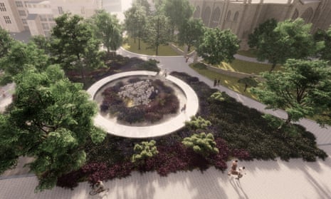 Artist’s impression of the planned Manchester Arena attack memorial.