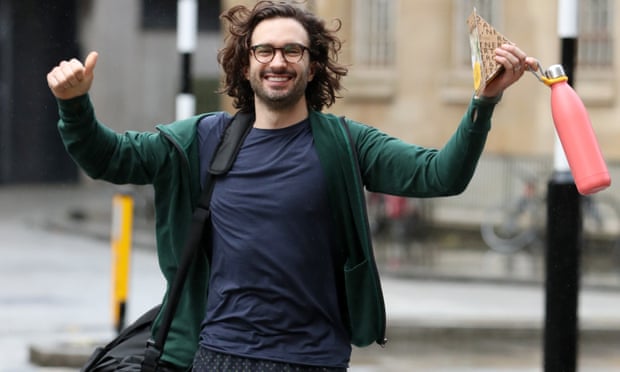 Joe Wicks leaving BBC Broadcasting House after completing his 24-hour workout for Children in Need.