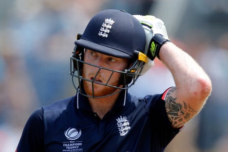 England’s Ben Stokes walks off dejected after losing his wicket.