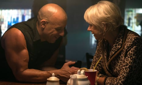 Vin Diesel and Helen Mirren in Fast &amp; Furious 8