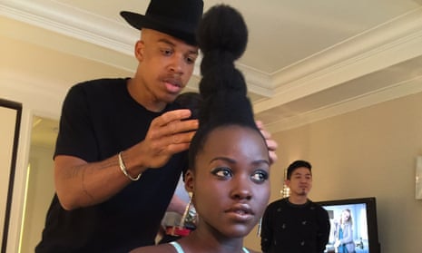 Hair-raising: Vernon François working with Lupita Nyong’o.