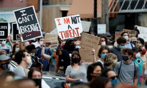 Protesters with signs