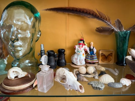 The ‘cabinet of curiosities’ in Jasmine’s home.