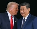 Donald Trump talks to Xi Jinping
