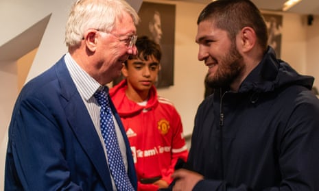 Sir Alex Ferguson met Khabib Nurmagomedov in the directors’ lounge at Old Trafford.