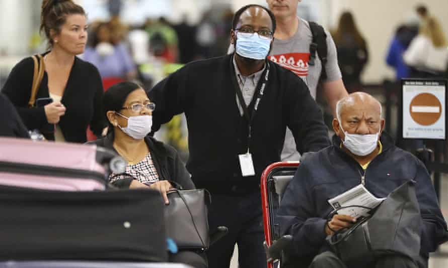 Passengers returning on a Delta flight from Amsterdam at Hartsfield Jackson international airport in Atlanta.