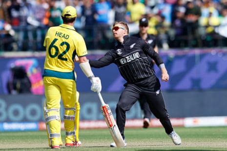 New Zealand's Glenn Phillips grabs the wicket.