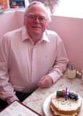 Maskarade, AKA Tom Johnson, with his birthday cake