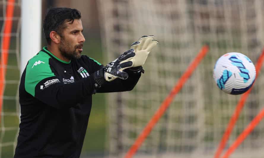 Jamie Young training for Western United in the A-League