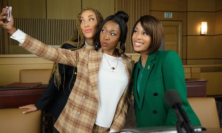 Gabrielle Dennis, Robin Thede and Skye Townsend in A Black Lady Sketch Show