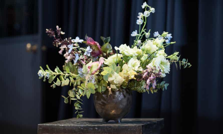 Rhik's vase arrangementâ€¦ 'I'm bringing home flowers and a new tongue.'