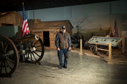 Jim Hunn inside the civil war museum at Camp Nelson.