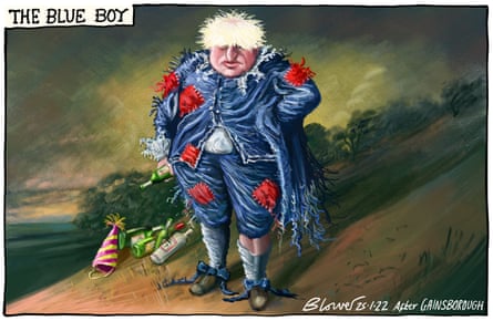 Patrick Blower cartoon Blue Boy Boris Johnson
