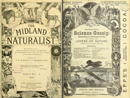 Frontispieces for the Midland Naturalist, 1878, and Science-Gossip, 1892.