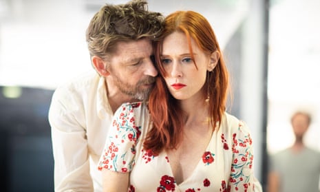Cheeky rewrite … Paul Anderson and Audrey Fleurot rehearsing Tartuffe in Christopher Hampton’s new translation and adaptation.