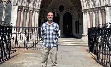 Andrew Malkinson outside the Royal Courts of Justice.