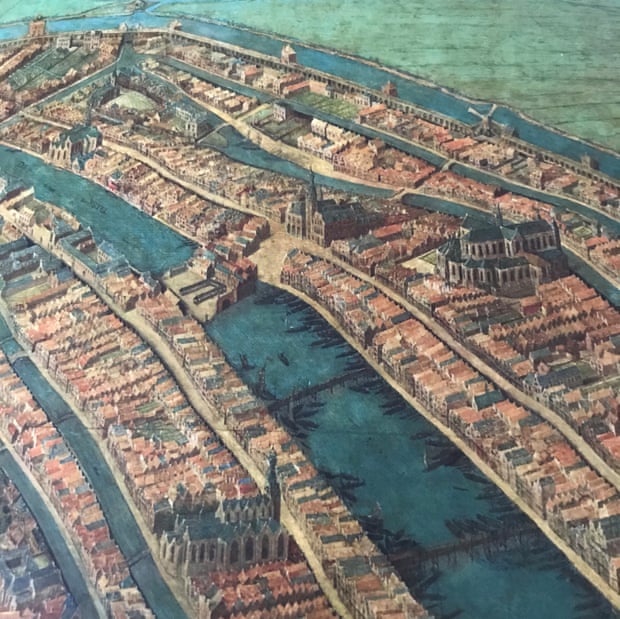 Cornelis Anthonisz’s map of Amsterdam in 1538