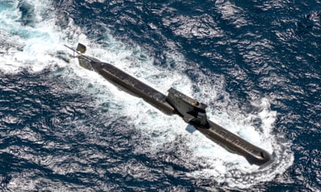 a submarine on the sea's surface