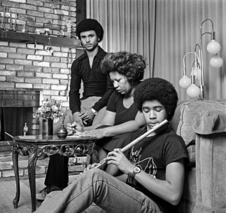 Toni Morrison with her sons Slade and Ford in December 1978