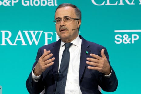Amin H. Nasser, president and chief executive officer of Saudi Aramco, speaks during the CERAWeek energy conference in Houston, Texas, on 8 March, 2022.