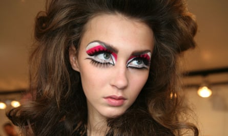 A model with makeup by McGrath at Christian Dior show, 2008.