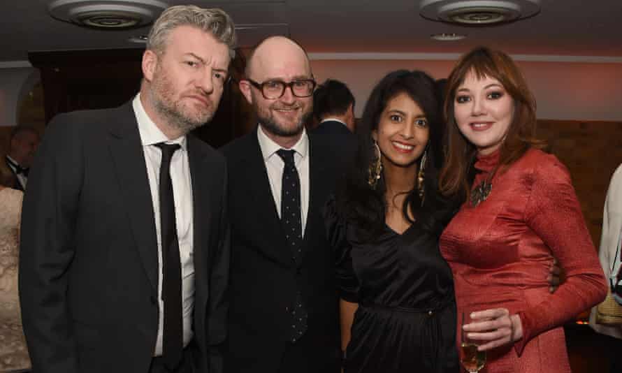Laugh out loud: with Charlie Brooker, Konnie Huq and partner Ben Caudell.