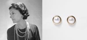 Coco Chanel-inspired round, gold tone pearl stud earrings, £6, riverisland.com.