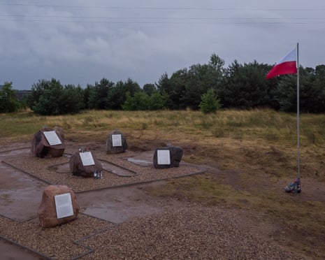 The new installed plaques in Jedwabne, northeastern Poland.