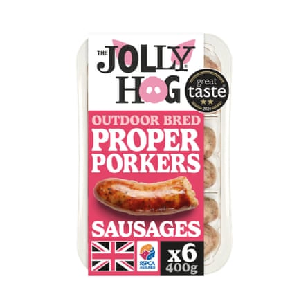 The Jolly Hog Proper Porker Sausage x6 400g