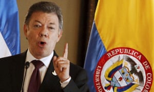 Juan Manuel Santos: 'Farc will change from being an obstacle for effective action against drugs to a key ally of the government.'