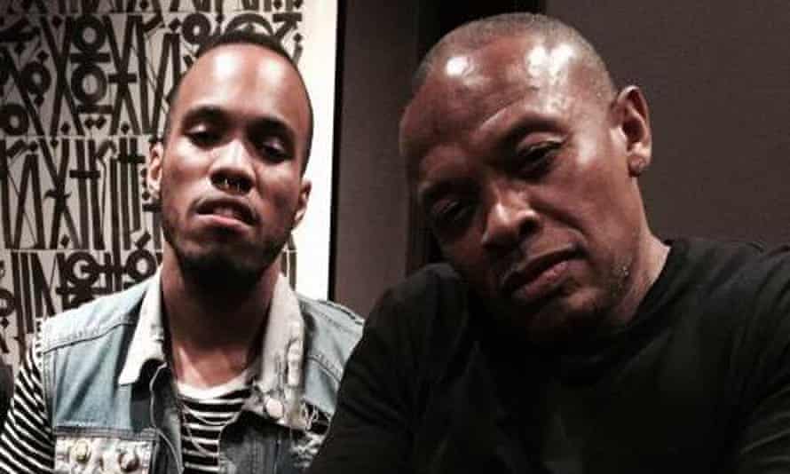 Anderson Paak, left, with his mentor, Dr Dre
