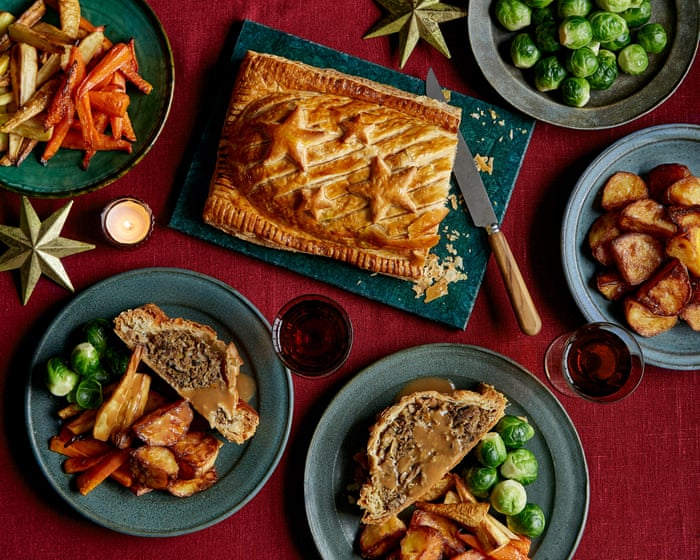 Mushroom wellington with chestnuts and truffle brie recipe