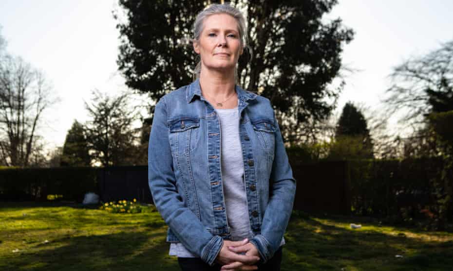 Liz Harvie, photographed at home in Surrey. Harvie has been campaigning to highlight the recognition of the impact of forced adoption.