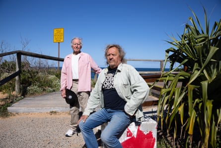 Tom Kirsop and Brendan Donohoe are against the seawall to protect a section of 10 homes from erosion in Collaroy